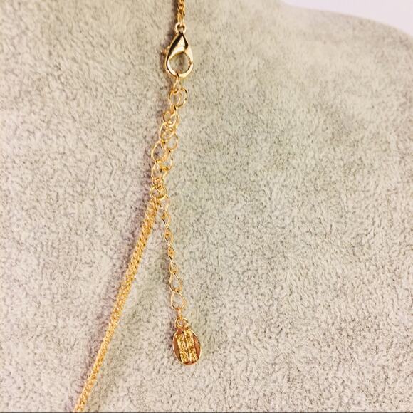 Multichain Faceted Stone Pendant Gold Necklace Multichain - Picture 5 of 6